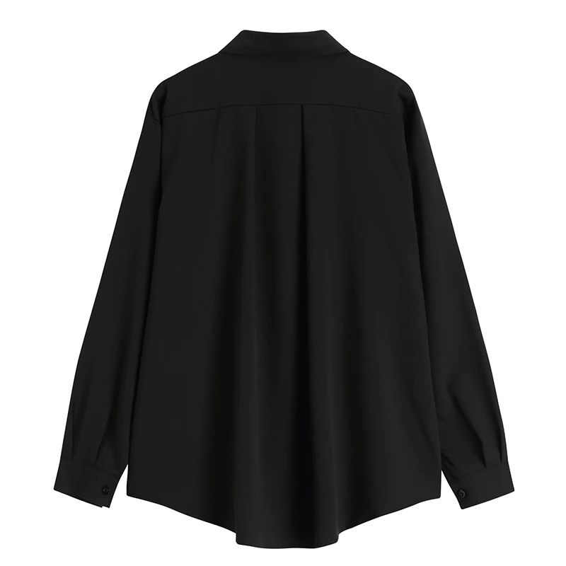 

Japanese JK Uniform Solid Blouse Spring 2021 Female All Match Long-sleeved with Tie Shirts Simple Fashion Trendy Women's Tops