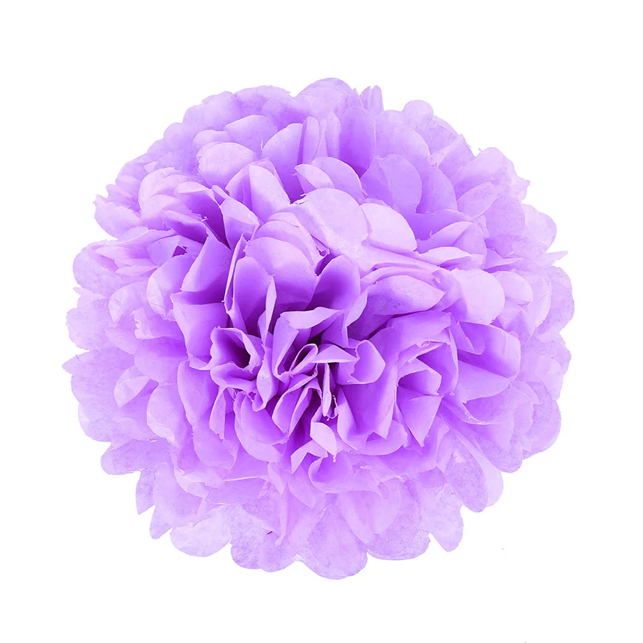 light purple 1 шт. Свадебные украшения Аксессуары для мероприятий помпоны из бумаги салфеток мяч день Рождения Вечеринка ребенок душ аксессуары - Цвет: light purple
