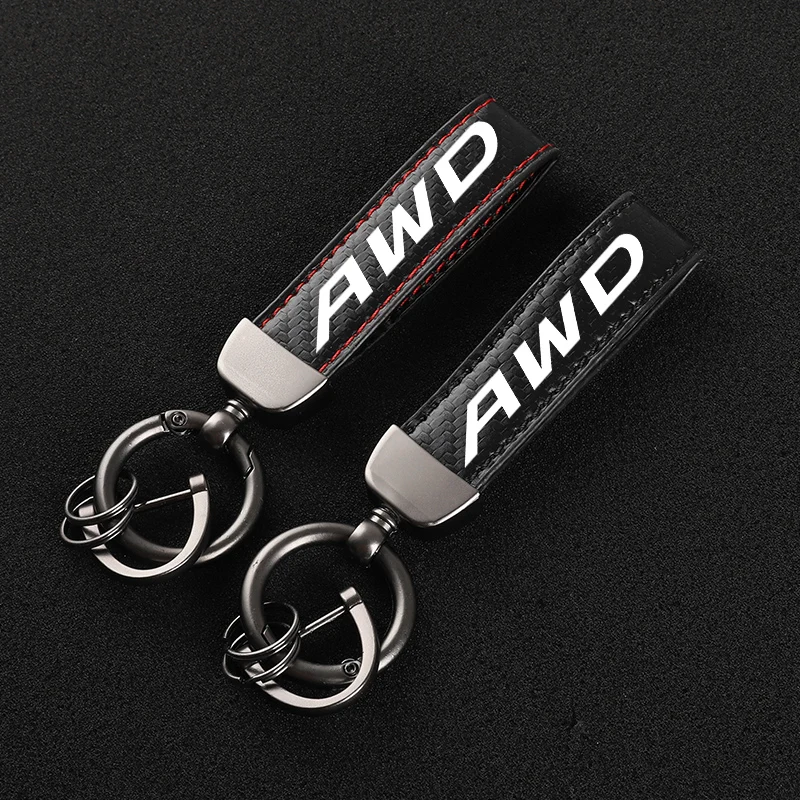 Высококачественный кожаный автомобильный брелок для ключей с поворотом на 360