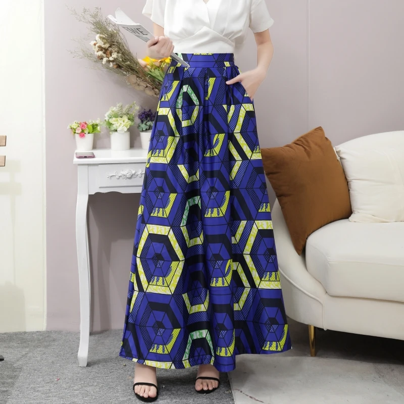 

New Print Fashion Casual Slim Skirt High Waist Pleated Skirt Slim Long Skirt Puff Skirt