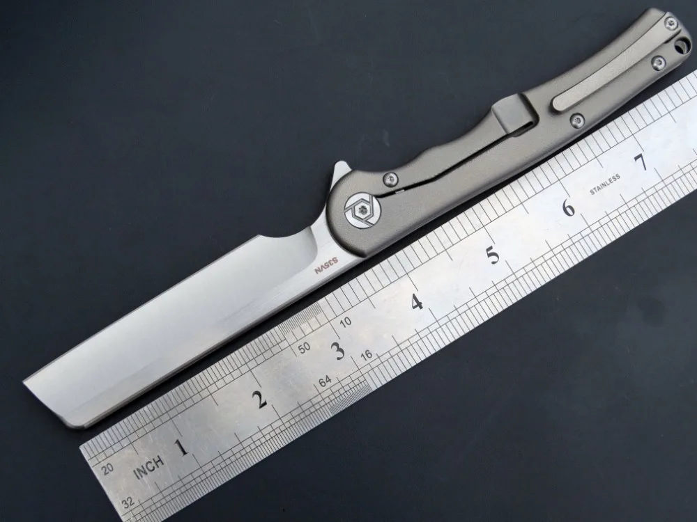 New CH2006 man Folding knife S35VN Blade ceramic ball bearing washer TC4 Titanium Handle Outdoor Hunting Pocket Knives