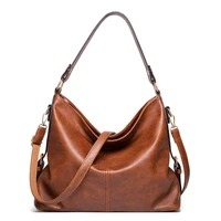 soft pu leather large capacity women shoulder bag solid color simple elegant handbag female big roomy crossbody hobo bags