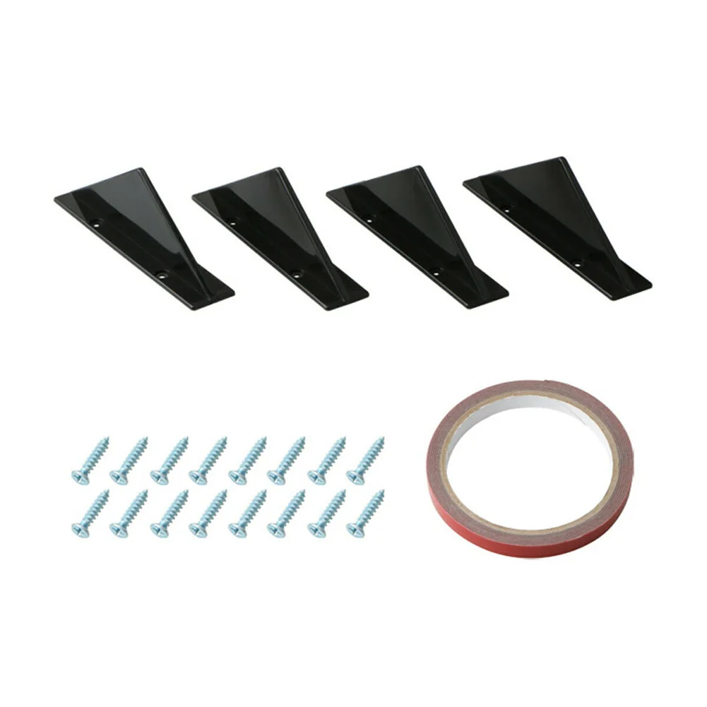 4 шт. карбоновый стиль автомобиля задний бампер спойлер 15x3x5 см универсальный