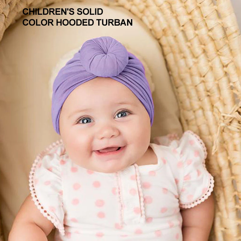 

2021 Baby Accessories For Newborn Toddler Kids Baby Girl Boy Turban Cotton Beanie Hat Winter Cap Knot Solid Soft Hospital Caps