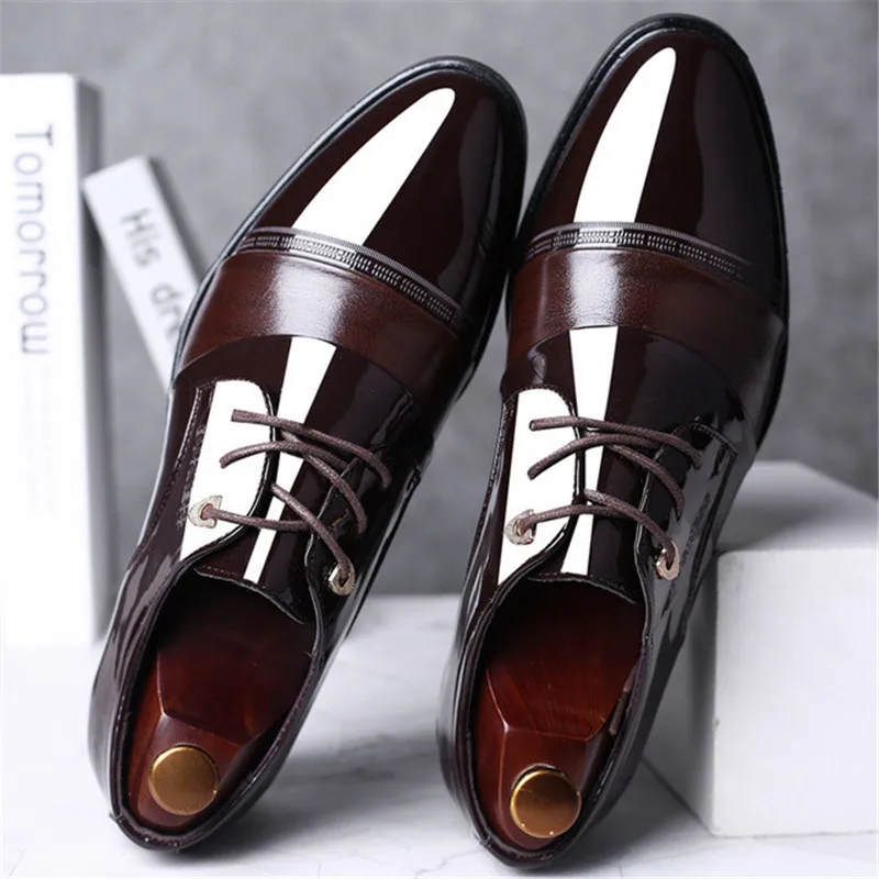 Брендовые Классические Мужские модельные туфли для танцев мужские свадебные