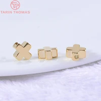 3173220pcs 66mm 24k champagne gold color plated brass small cross charms pendants diy jewelry findings accessories wholesale