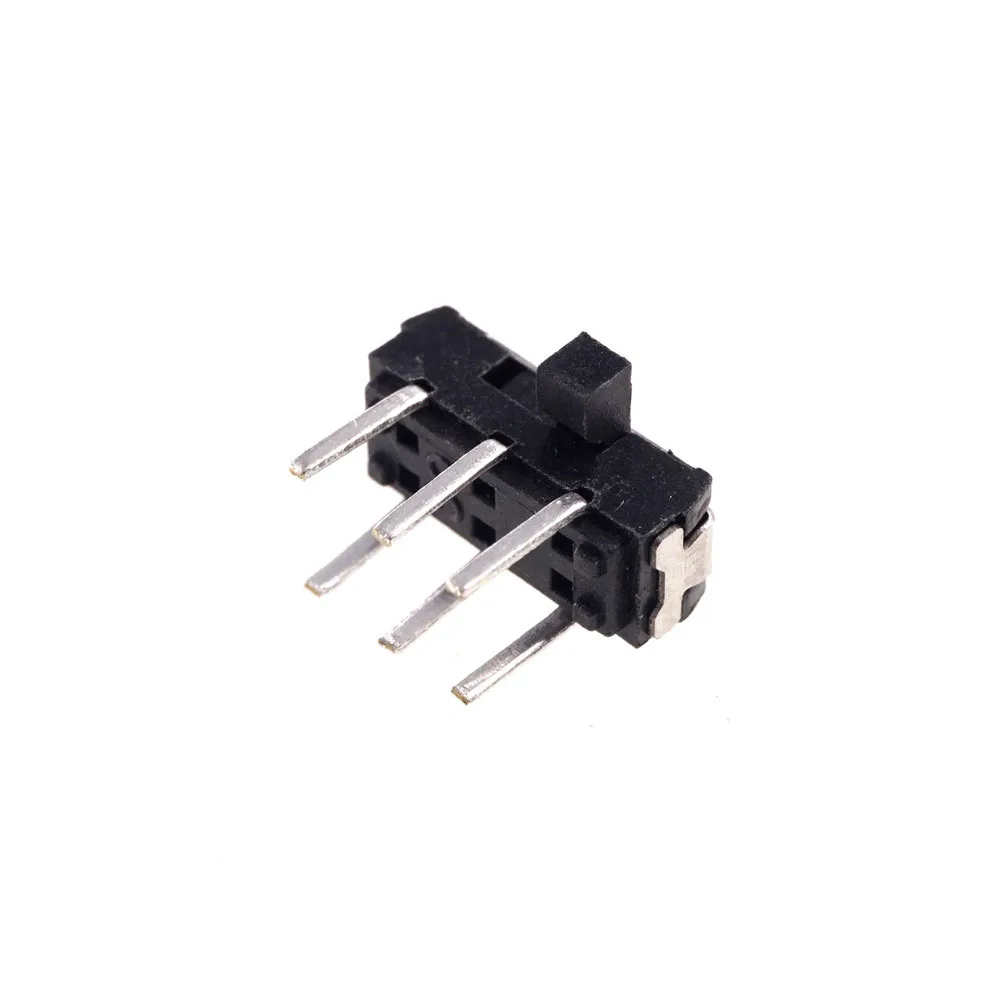 10 шт. миниатюрный ползунковый переключатель 6 Pin 2P2T DPDT ON правый угол сквозное