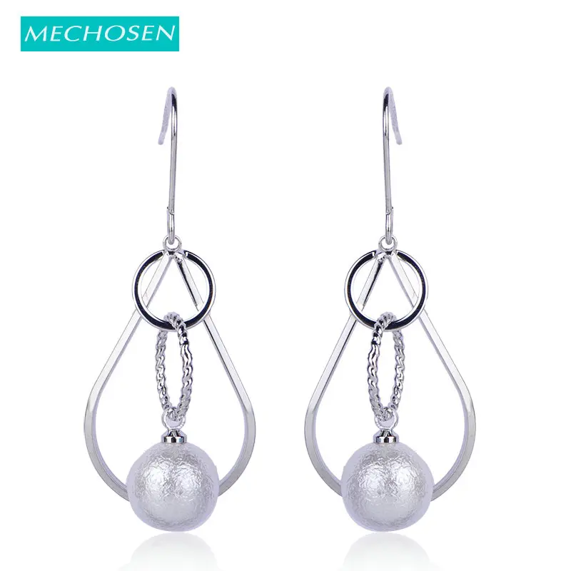 Женские серьги-подвески с искусственным жемчугом MECHOSEN медные серьги для банкета