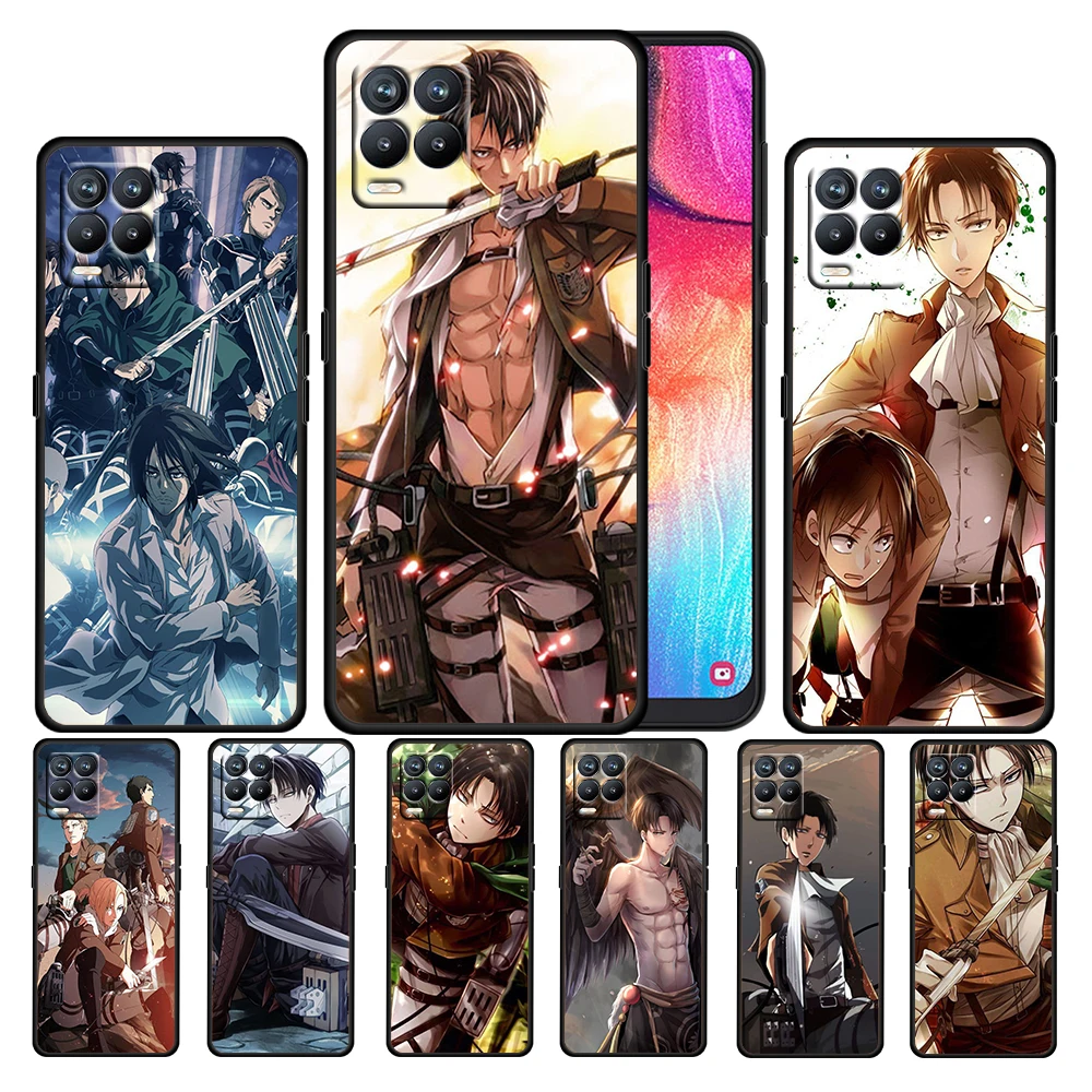 

Attack on Titan Anime For OPPO Realme Narzo 30 20 8 8i 7 6 5 3 2 Pro Global 5G Soft TPU Silicone Black Phone Case Cover