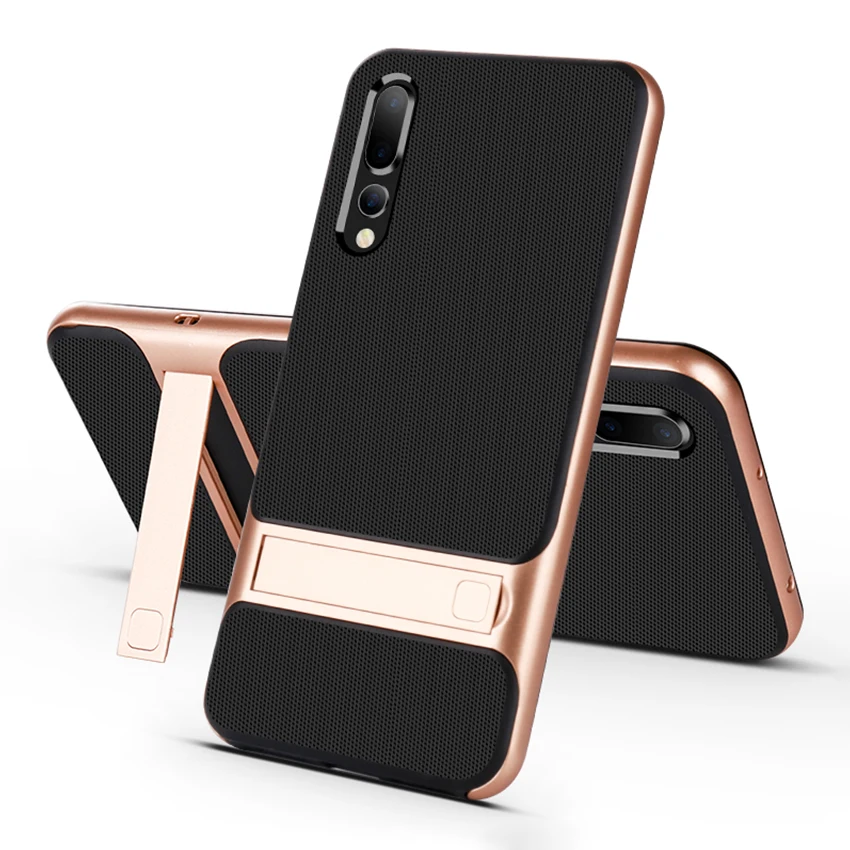 

3D Stand Armor Shockproof Case for Huawei P20 P20Pro P20Lite Plus 360 Protective Hybrid Phone Back Cover P 20 Pro Lite Coque Bag