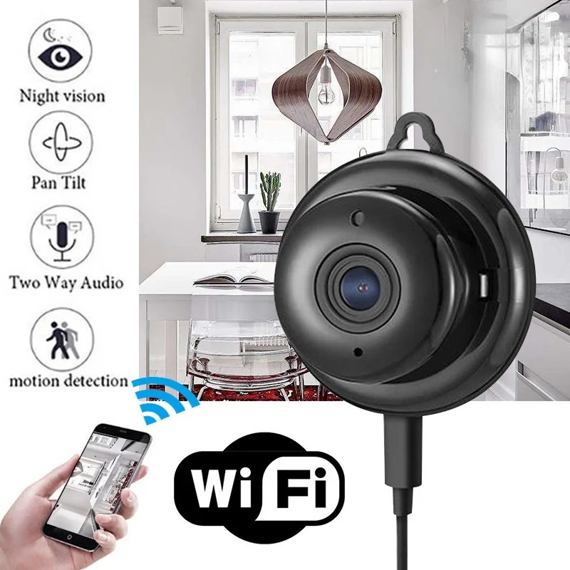 

Mini HD 1080p Wireless WIFI IP Camera home camera security system CCTV Infrared Night Vision With SD Card Slot Audio APP