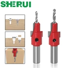 1pcs 10mm Shank HSS Woodworking Countersink Router Bit Set Screw Extractor Remon Demolition for Wood Milling Cutter