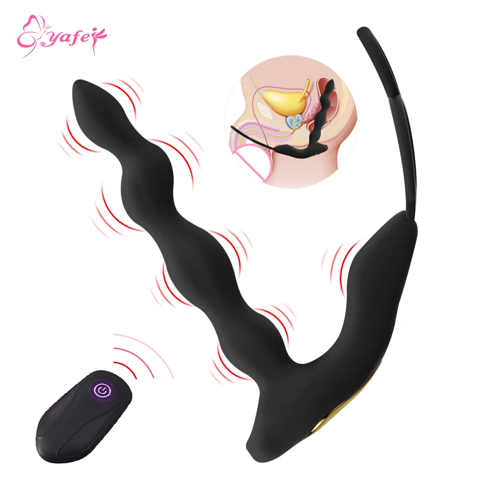 Вибратор для массажа простаты Анальная пробка силиконовый массажер стимулятор