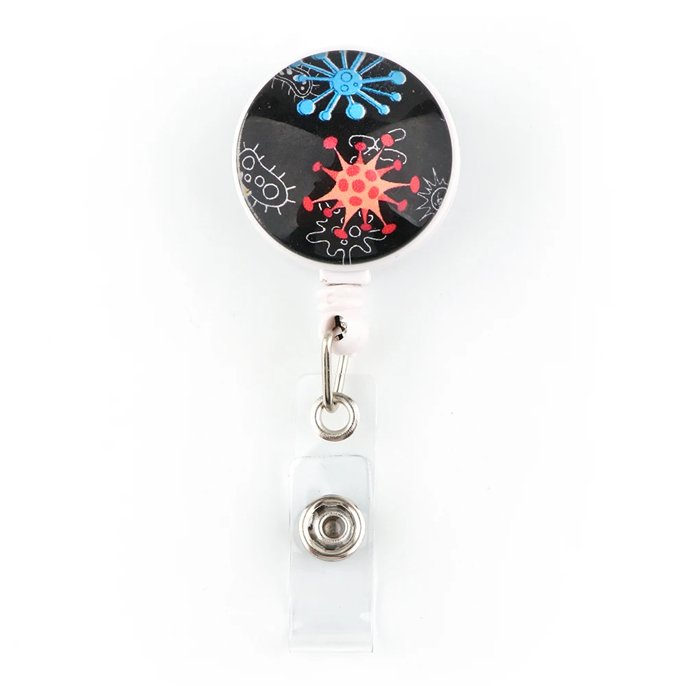 

G2073 New Design High Quality Retractable Nurse Doctor Badge Reel Fashion Lanyard Name Tag ID Badge Holder Clip