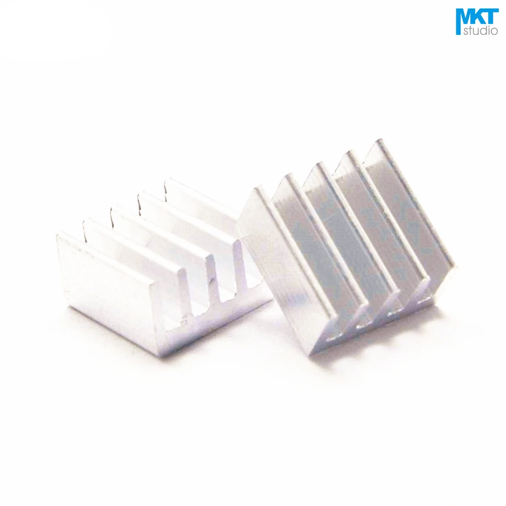

100Pcs White 8.8mmx8.8mmx5mm Aluminum Cooling Fin Radiator Heat Sink For TO-3P, MOS, IC, Amplifier, Power