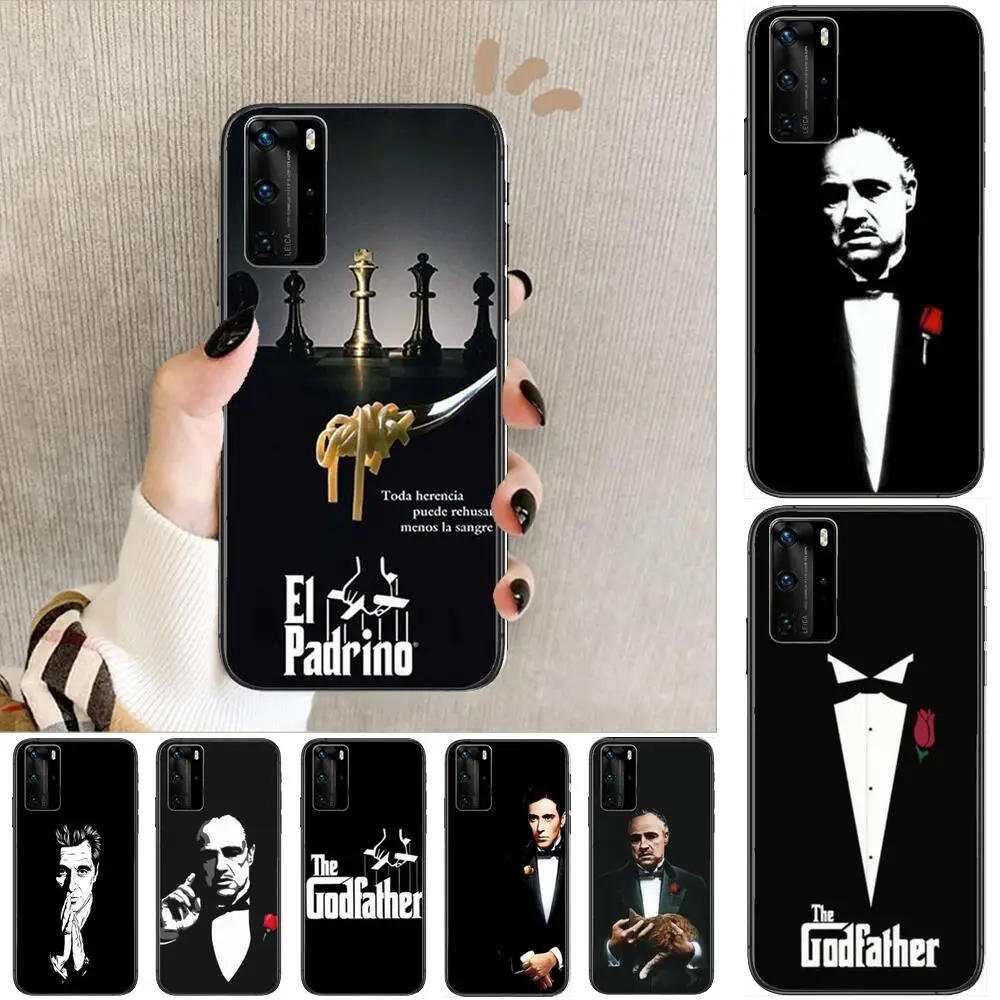 

Scarface Godfather Phone Case For Huawei P40 p30 P20 10 9 8 Lite E Pro Plus Black Etui Coque Painting Hoesjes comic fas