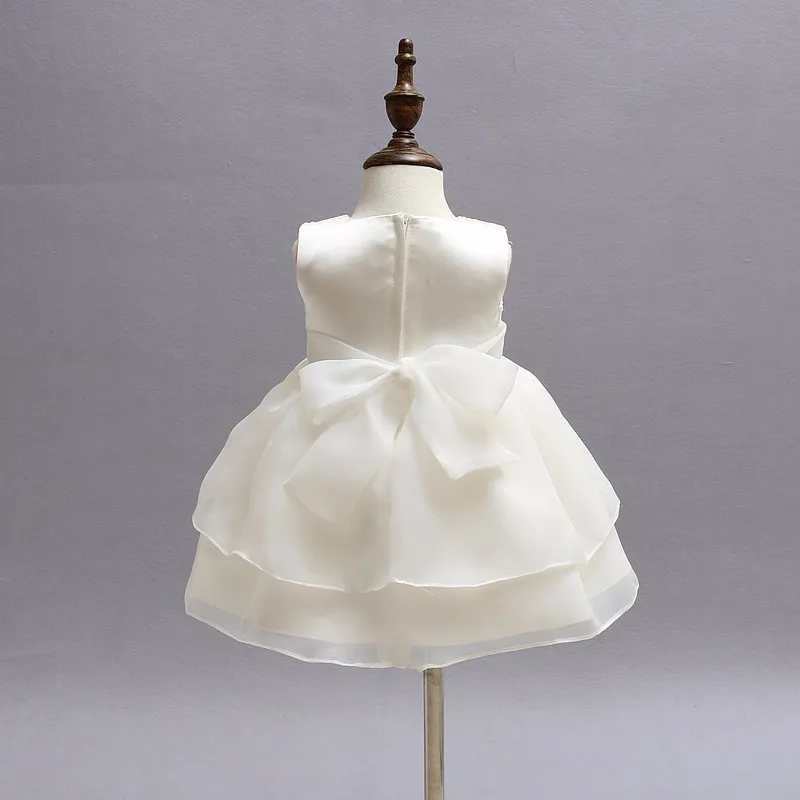 

Baby Girls White Baptism Dress Newborn Princess Birthday Wear Toddler Flower Christening Ball Gown Kids Dresses for Girls 12 24M