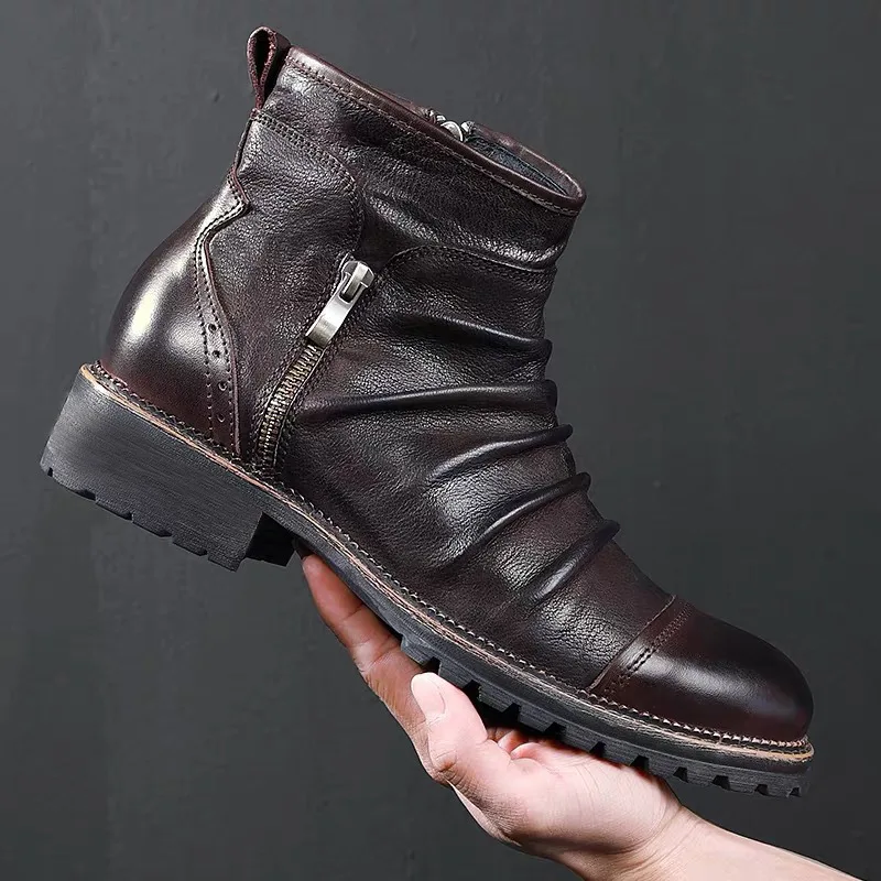 

Spring New Men Fashion high top Sneakers Men Leather Shoes Zapatos Hombre Men Leather Casual Shoes
