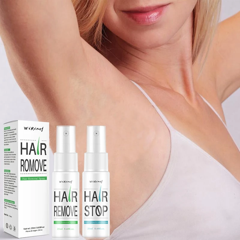 

20ML Powerful Permanent Painless Hair Removal Spray Stop Hair Growth Inhibitor Shrink Pores Skin Smooth Repair Essence
