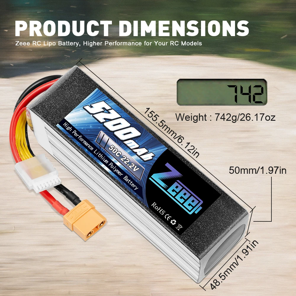 zeee rc lipo батарея 50c 5200 мач 222 в 6s lipo батарея