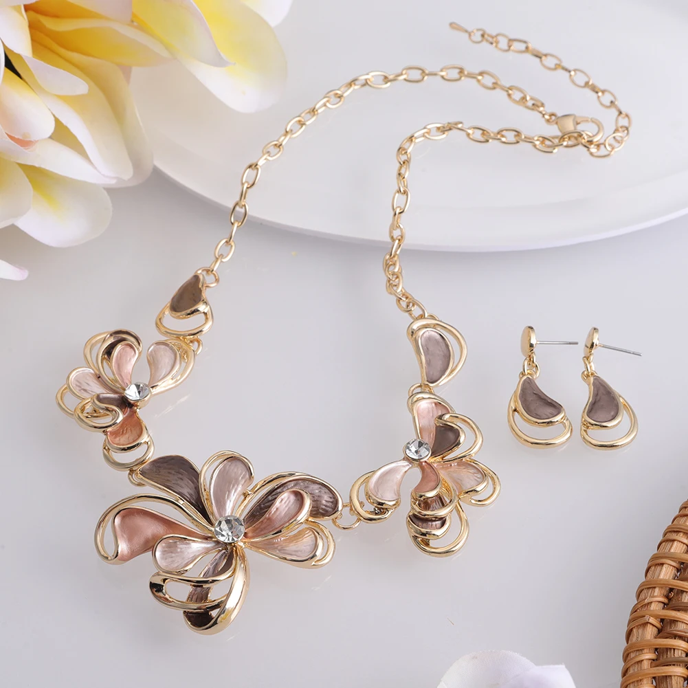 Наборы ожерелий MeiceM с розой для женщин Новое поступление 2021 ожерелья-подвески