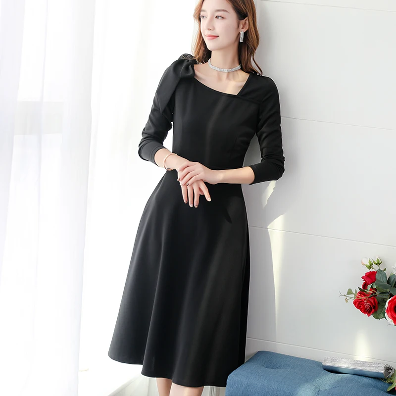Женское платье в Корейском стиле модное с высокой талией женские элегантные