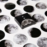45 pcspack moon phases handbook albums decorations sealing stickers diy stickers