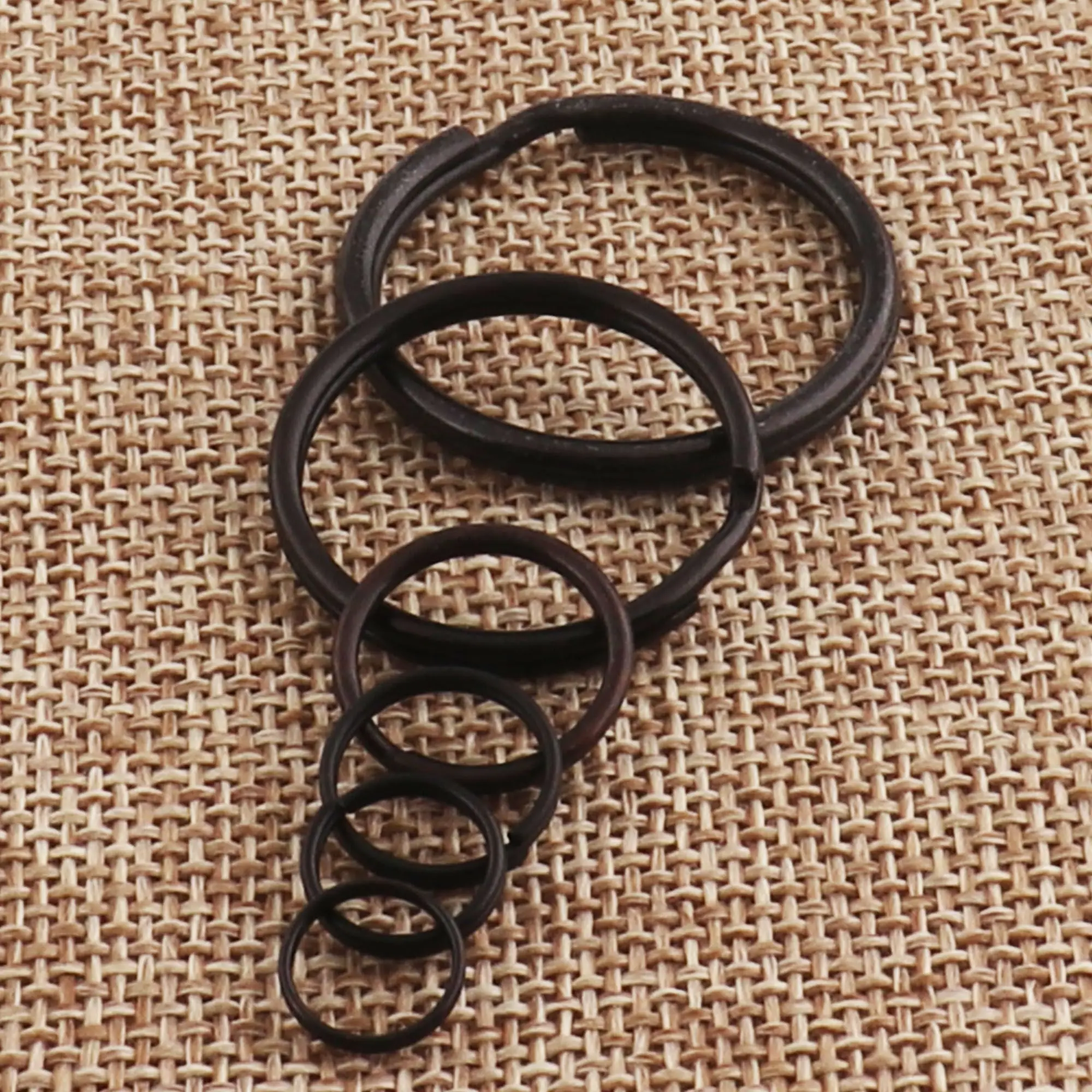 100 шт Черный Разделение Брелоки для ключей соединительные кольца кожаные брелки