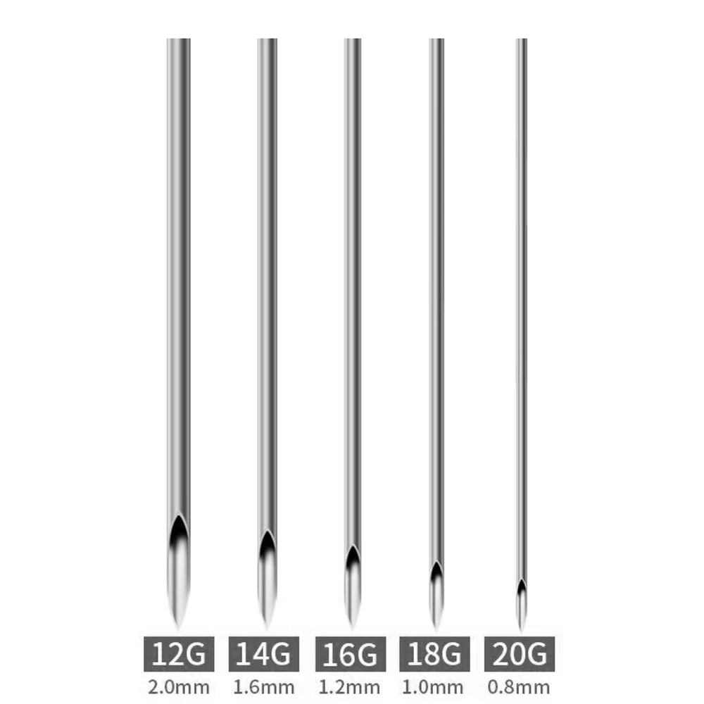 12G 14G 16G 18G 20G 50/100PCS Piercing Needles Disposable Body Ear Nose Navel Nipple for Supplies | Красота и здоровье