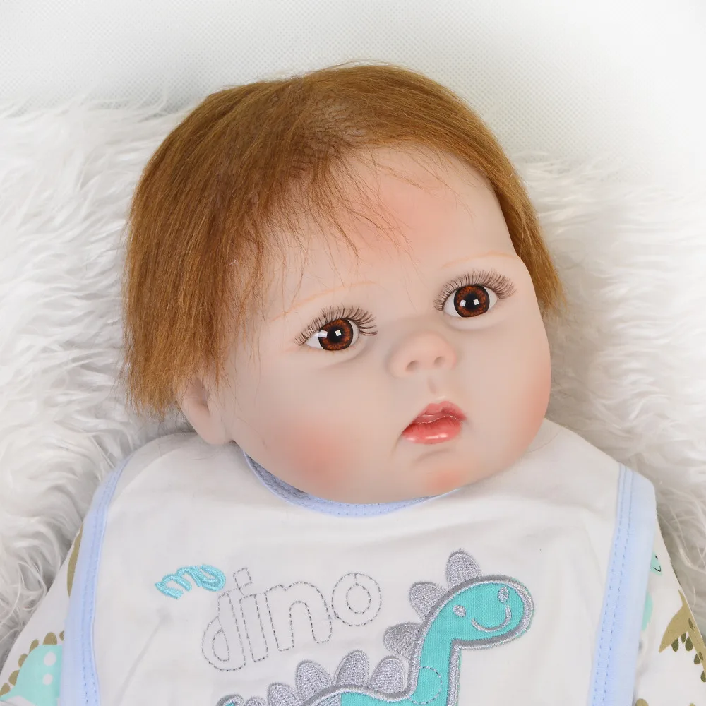 Кукла новорожденная силиконовая полноразмерная младенец с белой кожей для