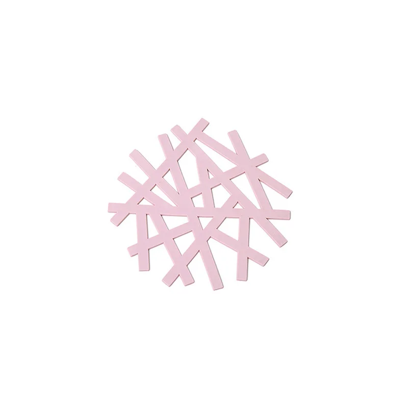 small pink Круглый термостойкий Коврик, силиконовая кухонная салфетка-подставка, бытовой коврик для кастрюли, нескользящий коврик, Настольный коврик, кухонная салфетка-подставка, инструменты - Цвет: small pink