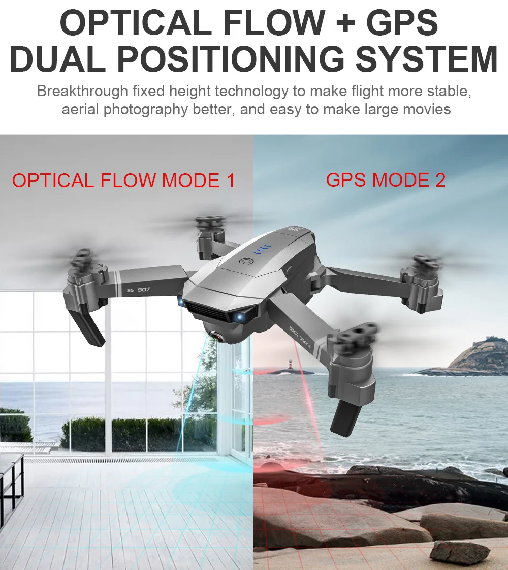 LAUMOX SG907 gps Дрон с камерой 4K HD широкоугольный 5G wifi FPV RC Дрон Квадрокоптер складной Профессиональный Дрон режим следования за мной