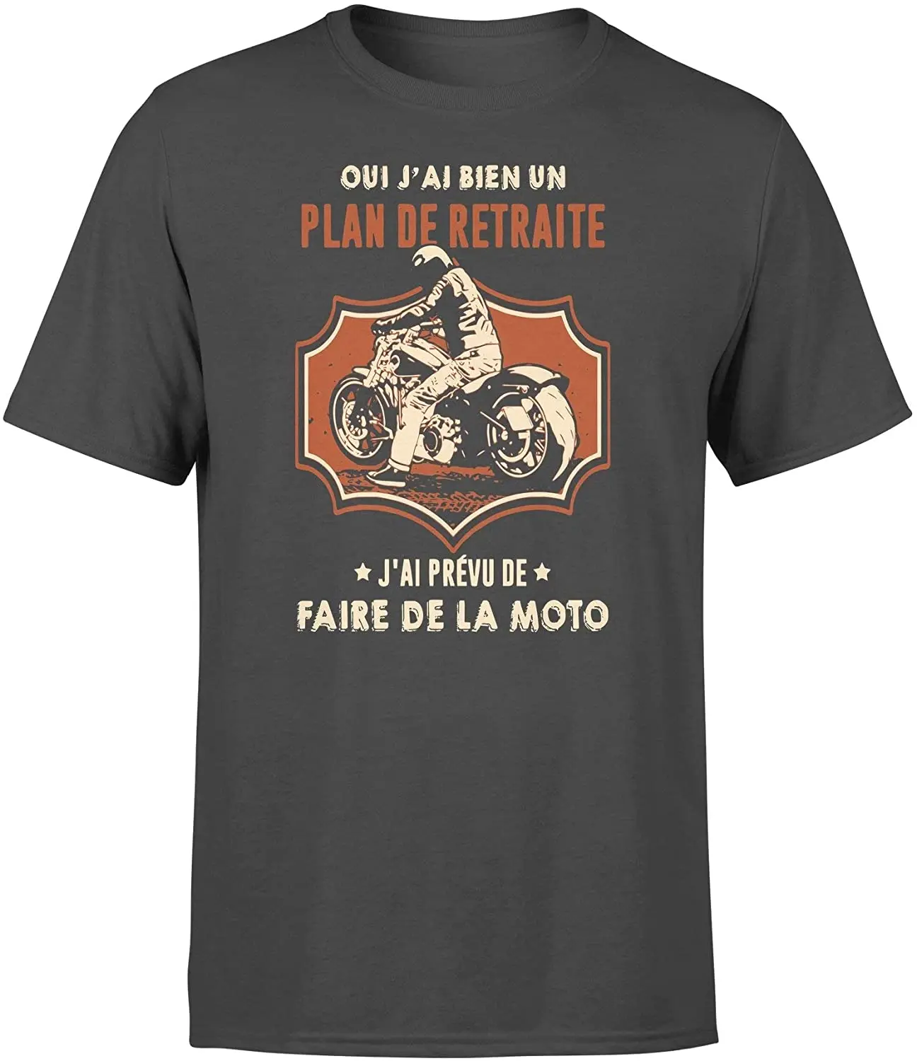 

Summer Men's T-shirt Plan De Retraite Letter Printing Pattern Simple O-neck Versatile Loose Short-sleeved Oversized T-shirt