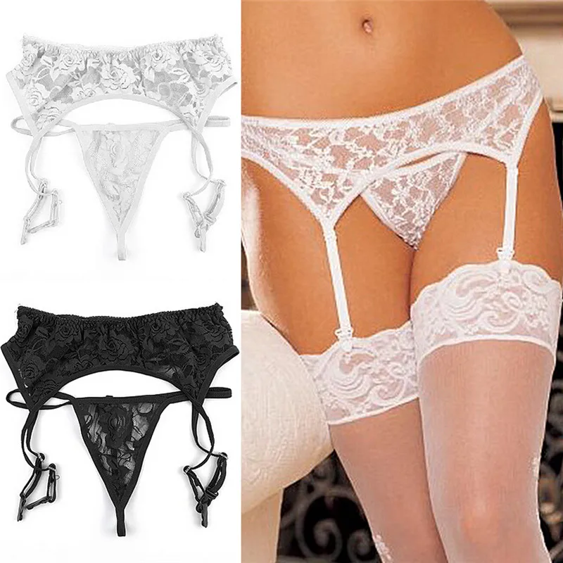 

1 Set Garter Belt Black Floral Garter Belt Wedding Hot Sexy Lace Garter Stocking Set Sexy Garter Belt Stockings