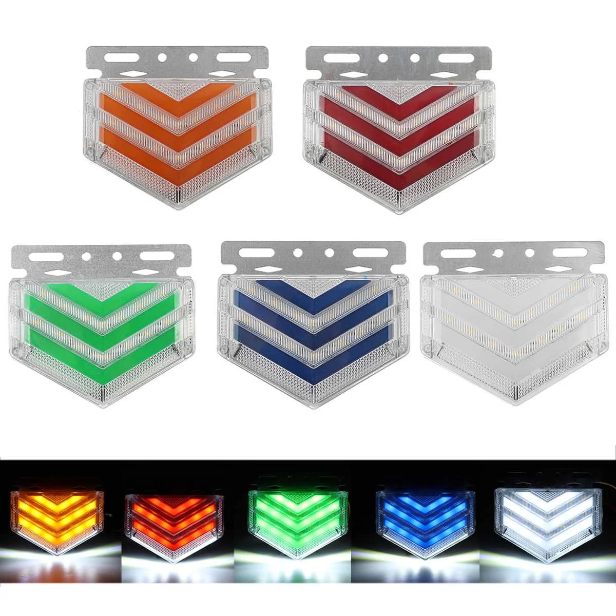 

24V Car Trailer Truck Side Marker Lights Side Lights Signal Indicator Lamp Warning Tail Light License Plate Lorry Caravan Bus