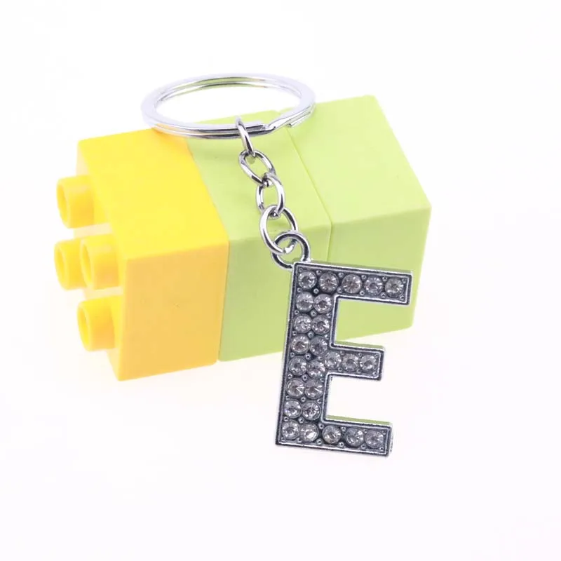 2 шт. A~ Z 3," сплав алфавит буквы брелок Полный Стразы брелок DIY аксессуары