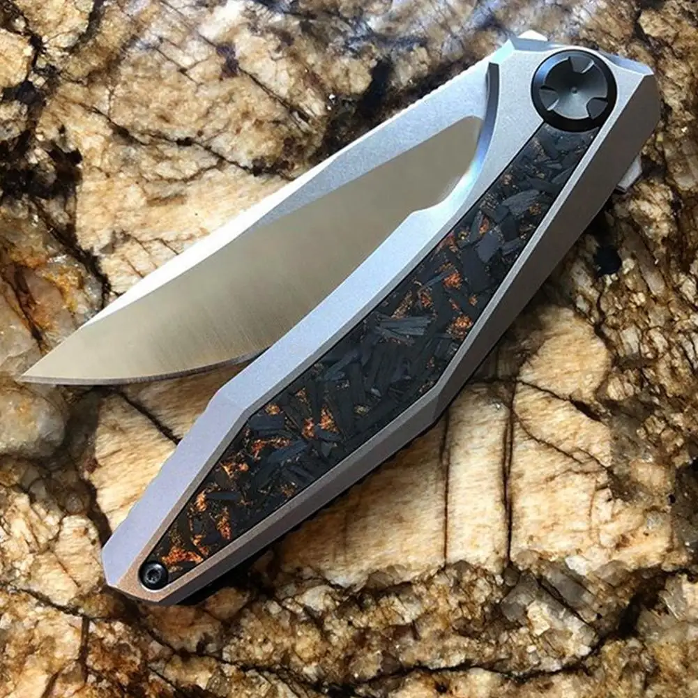 

1pcs Handle Material Carbon Fiber Black Marbled Knife Tools Handles Toy Knife For Making Handle Suitable Elastic For Slingshot