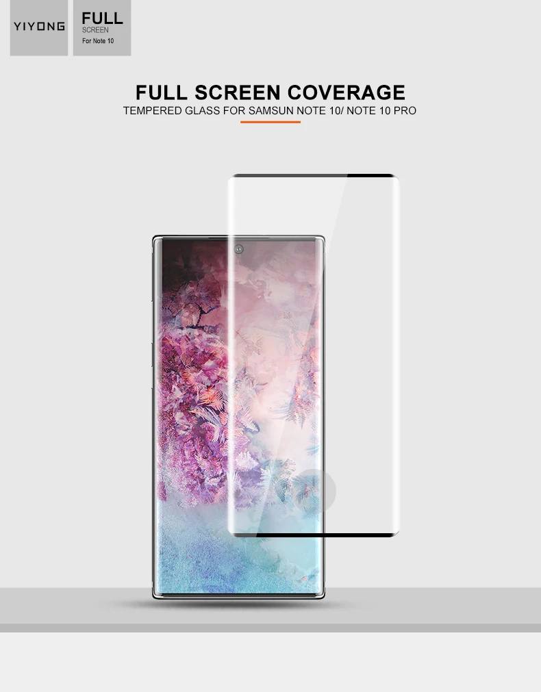 Note 8, 9, 10, 10+ Полное покрытие, стекло YIYONG, закаленное стекло для samsung Galaxy Note 10 Plus, 9, 8, Защита экрана для Galaxy Note 10, 9
