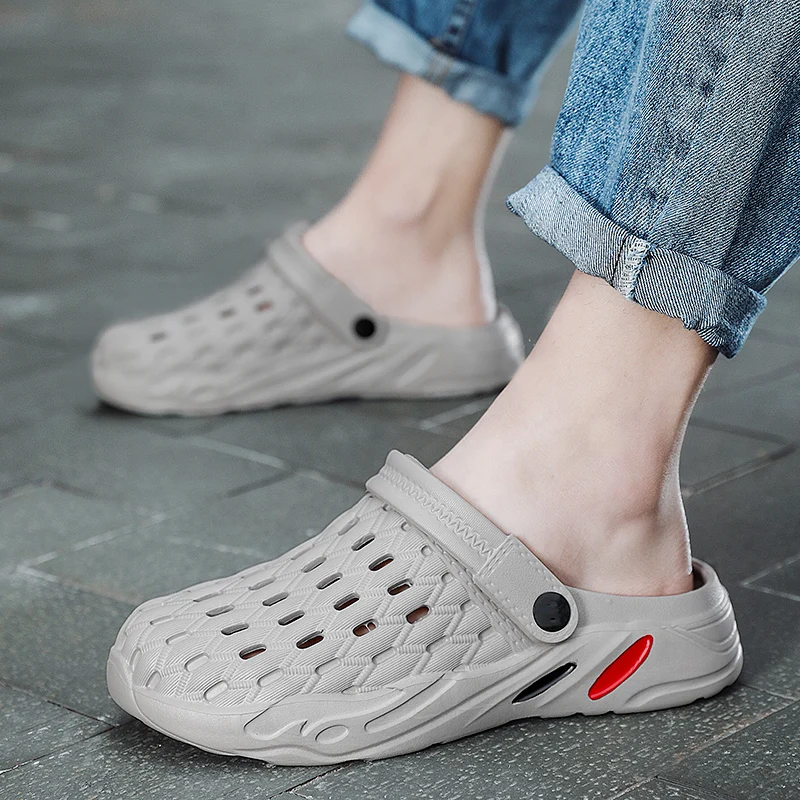 

Men Slippers Summer Shoes For Man Hoof Sandals Men's Flip Flops 2021 Sneakers Casual Flop Laces Sandal Shoe Men'S Beach Clogs