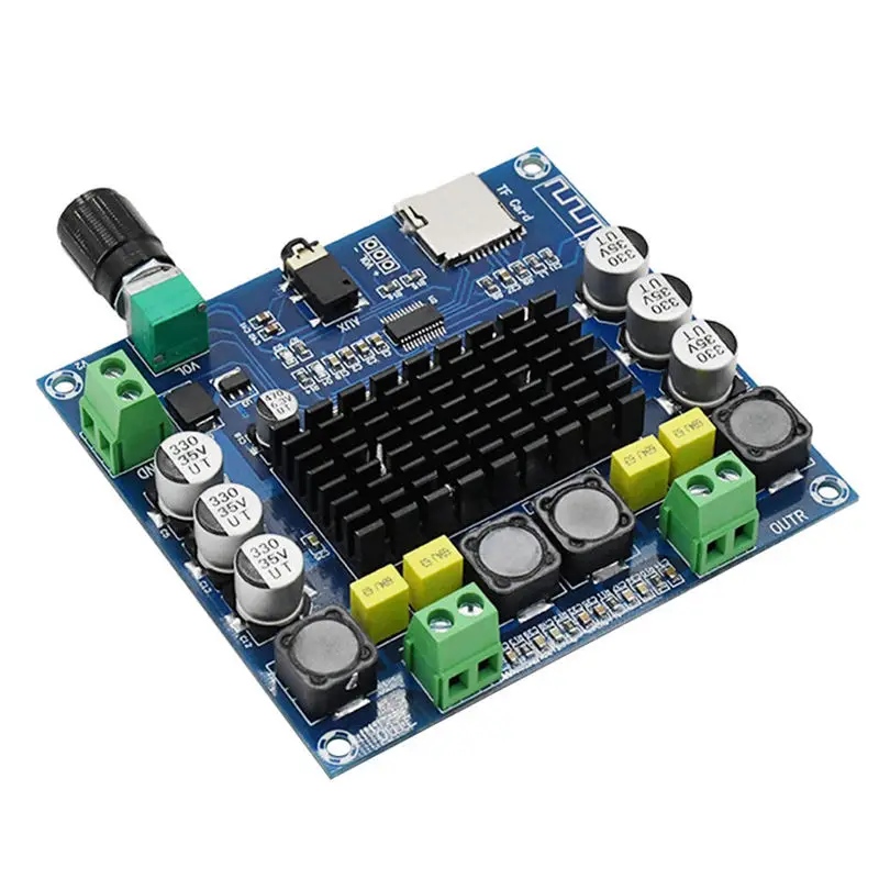 Tda7498 Bluetooth Amplifier Audio Board 2X50W Stereo Digital Power Amplifiers Amp Module Support Tf Card Aux Home Theater | Электроника