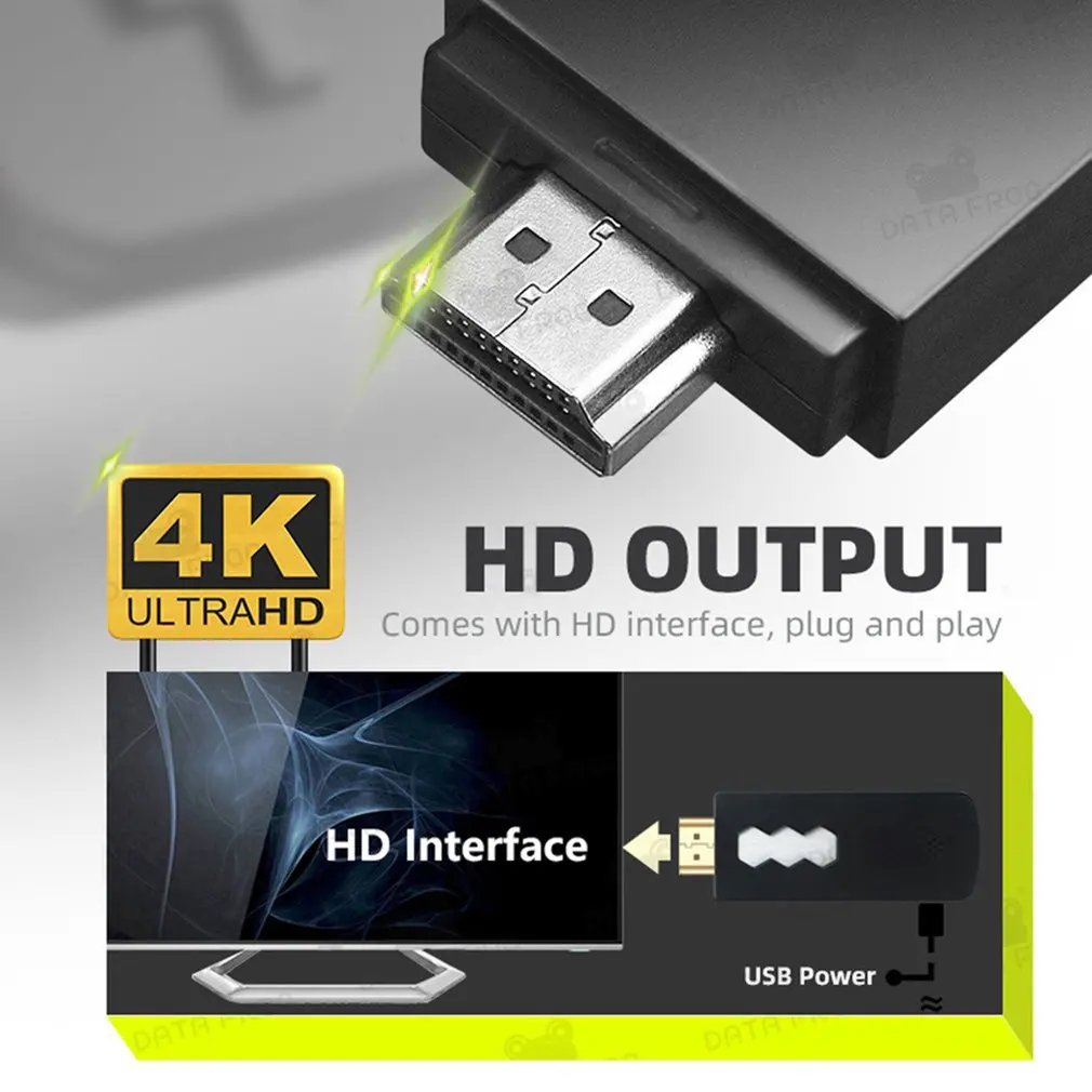 Мини HDMI совместимая ТВ игровая консоль Y3 комплект беспроводной ручной видео 4K