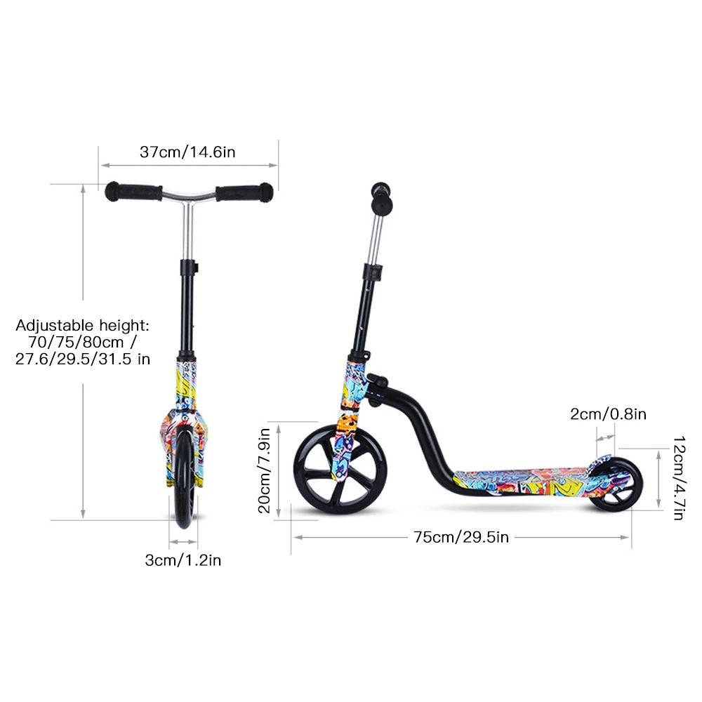 Самокат для детей большие колеса скутера складной самокат малышей От 3 до 8 лет с