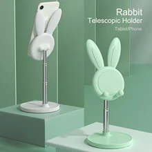 Cute Bunny Rabbit Desktop Phone Stand Portable Universal Adjustable Desk Tablet Holder For IPhone Huaiwei Ipad