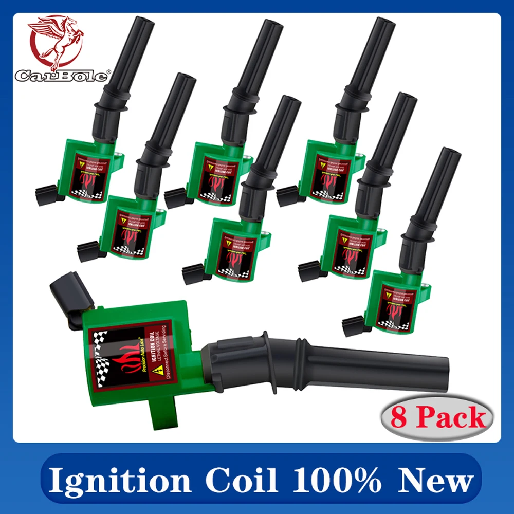 

8 Pack Ignition Coils DG508 For Ford F150 F250 F550 Lincoln V8 Expedition 4.6L 5.4L 2000 2001 2002 2003 2004 Green Ignition Coil