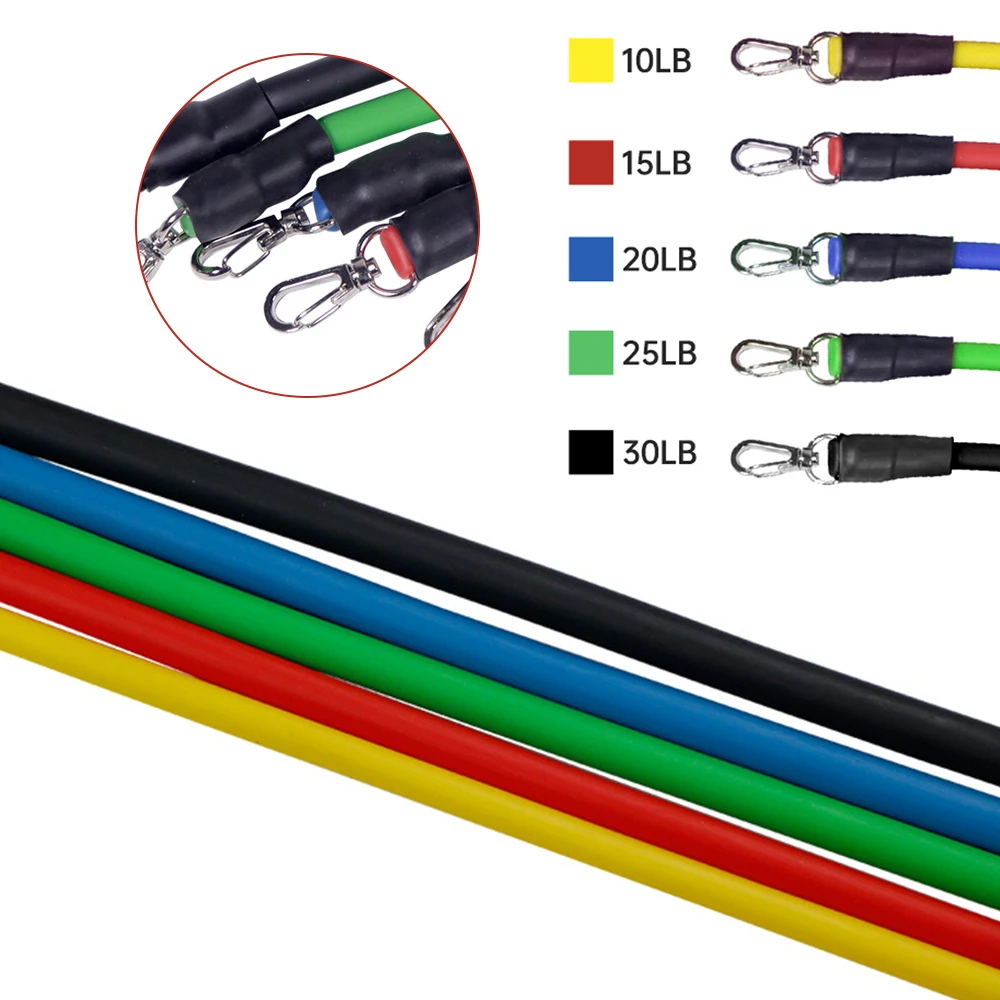 Комплект эспандеров 11 шт. эластичные ленты для занятий йогой фитнесом