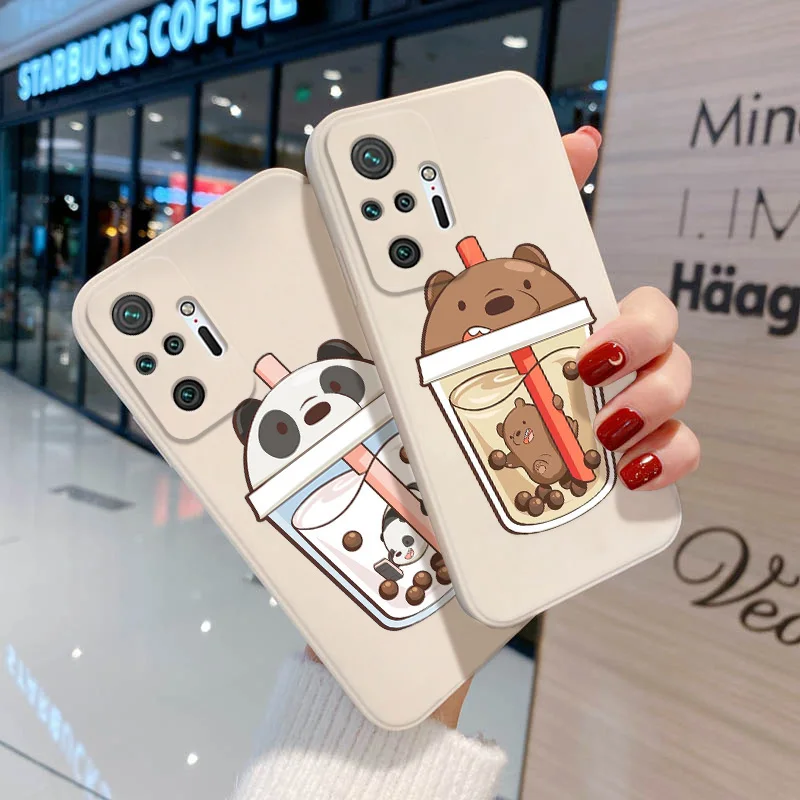 For Redmi Note10 Pro Cartoon Bear Phone Case For Xiaomi Redmi Note 10 9 11 8 9S 10S Poco M4 Pro X3 NFC 9C 9A 9T Case Cover Funda