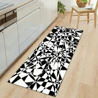 bath entrance doormat washable non slip kitchen floor mat black white color geometry bedroom bedside area rugs waterproof carpet