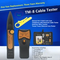 2019 newest tm 8 cable tester cat5 cat5a cat6 cat6a rj45 lan network rj11 phone telephone wire tracker diagnose tone