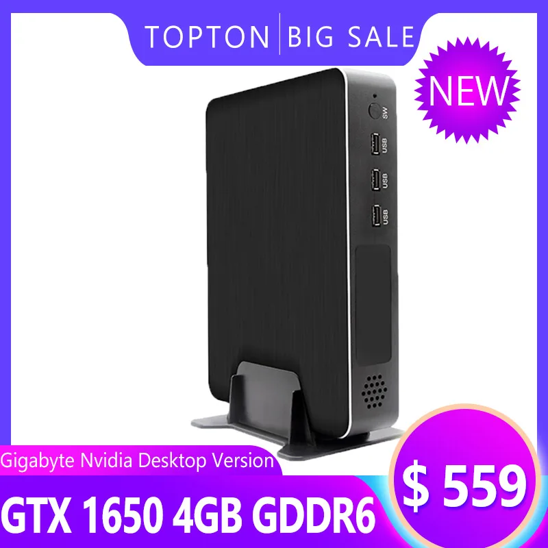 Новейший игровой мини-ПК 2020 Core с процессором Win10 M.2 PCIE 4K 2 * HDMI2.0 DP GeForce GTX 1650 ОЗУ 4 Гб