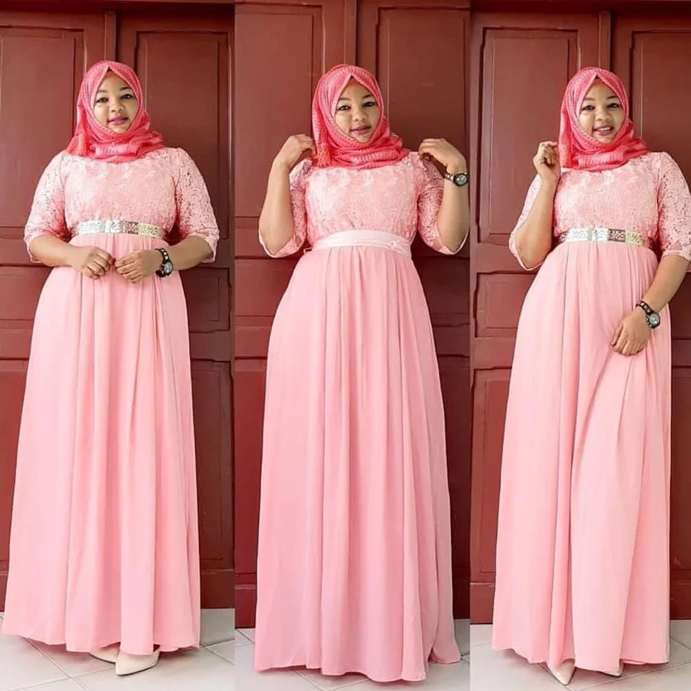 

Elegant Evening Party Dashiki African Dresses for Women African Lace Solid Clothes Kanga Clothing Robe Africaine clothing